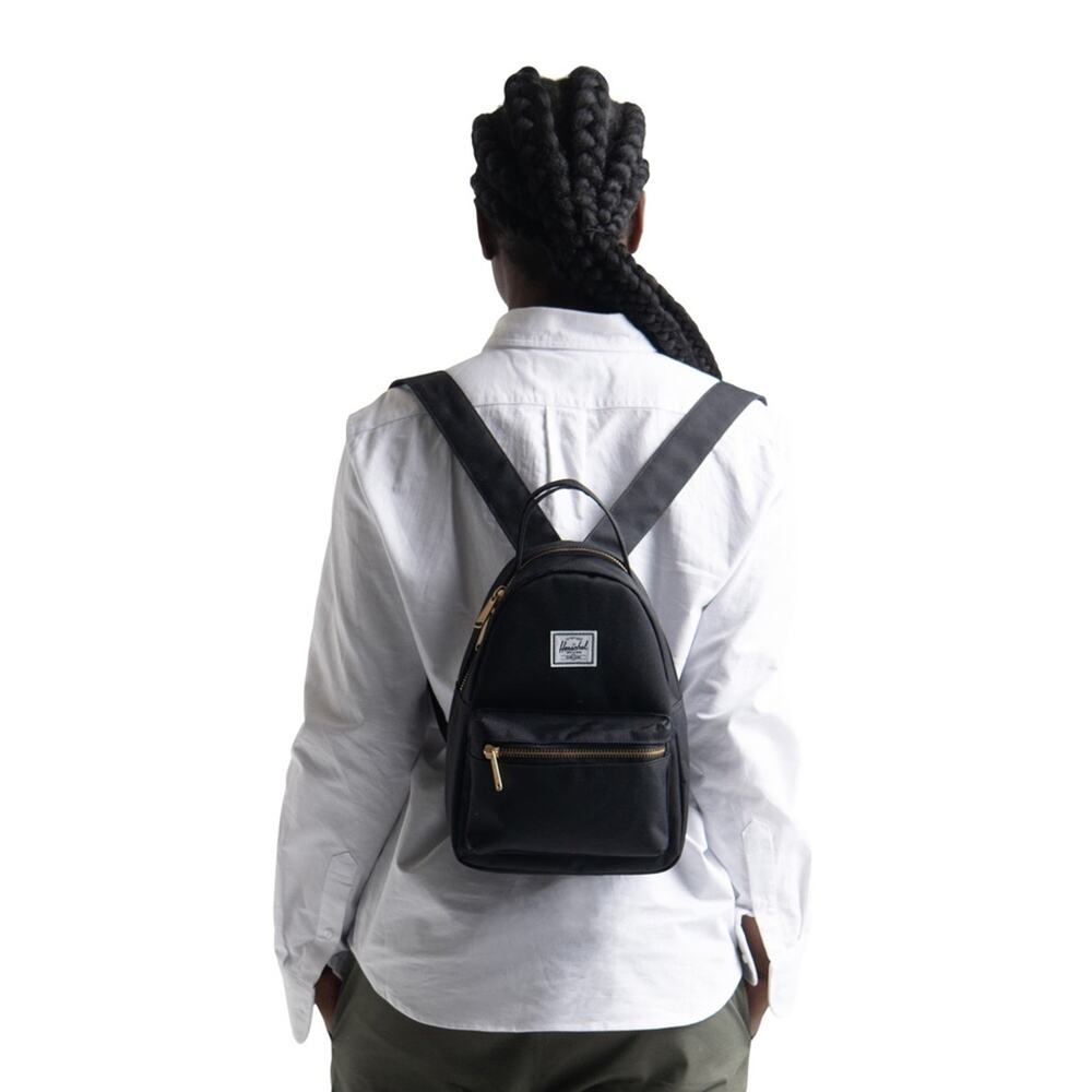 Herschel | NWOT Solid Black Mini Nova Backpack Travel Top Handles On The Go Bag